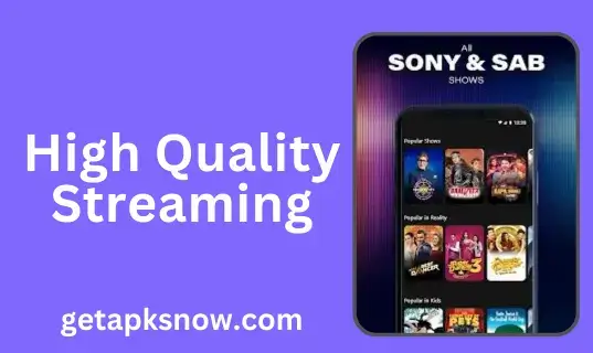 high quality streaming in sony liv mod apk