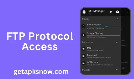 FTP Protocol access in mt manager mod apk