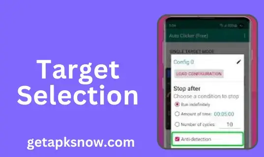 target selection in auto clicker apk