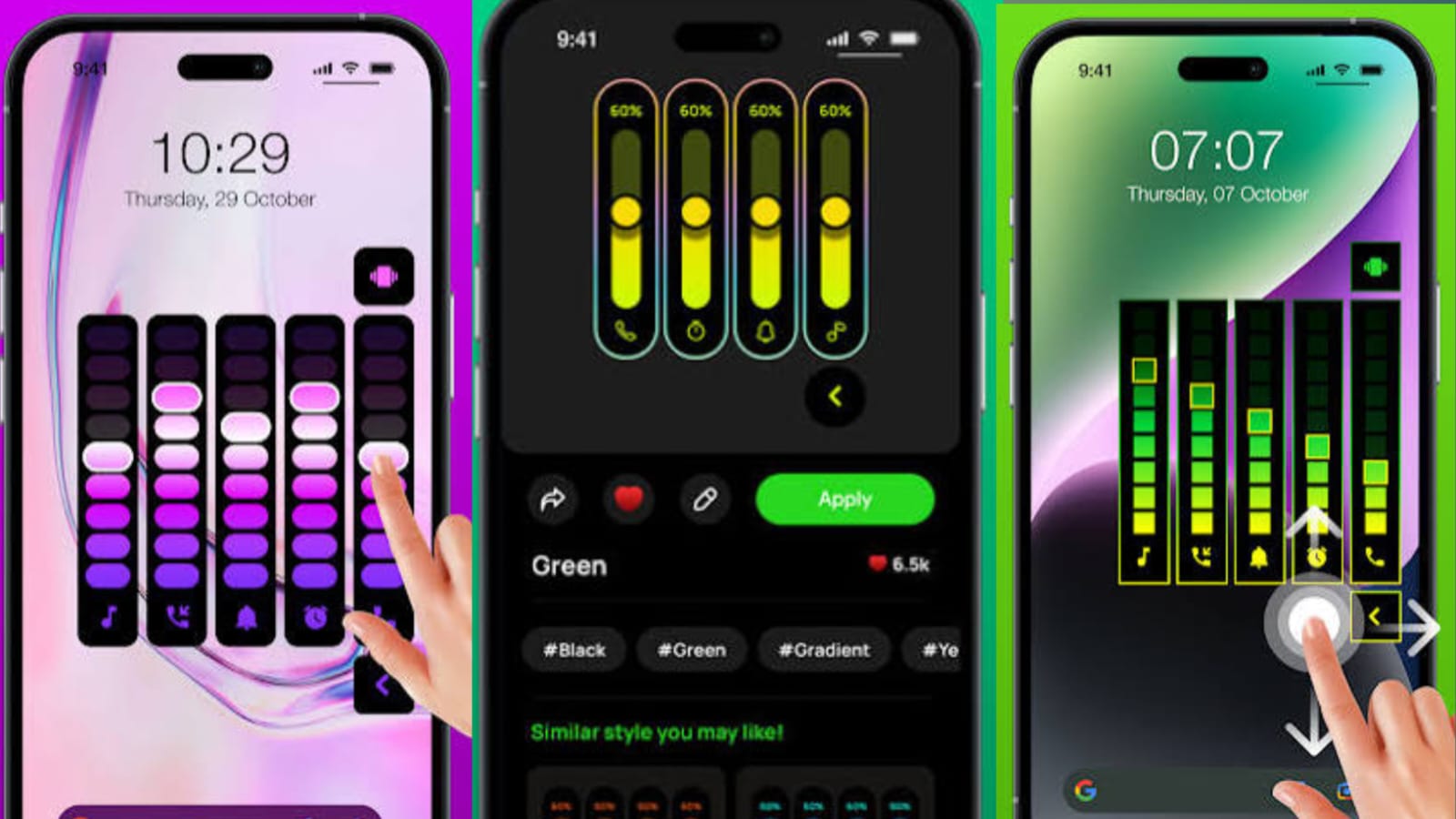 Volume Customization App Lighting Effect Neon RGB